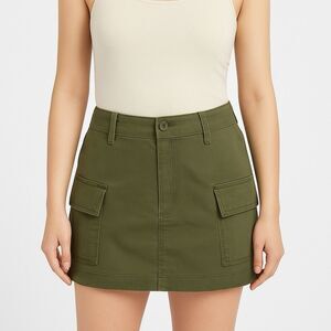 Levi's 94‎ Cargo Skirt Khaki Women's 30 Mini Retro Army Green 100% Cotton Retro